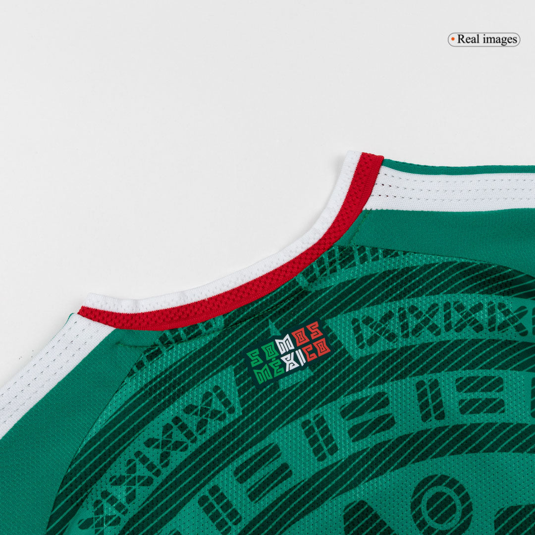 S.GIMENEZ #11 Mexico Mens Home Soccer Jersey World Cup 2026 Green - Player Version