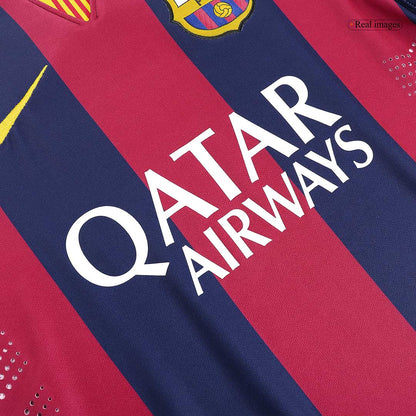 Retro SUÁREZ #9 Barcelona Mens Home Soccer Jersey 2014/15 Red&Blue