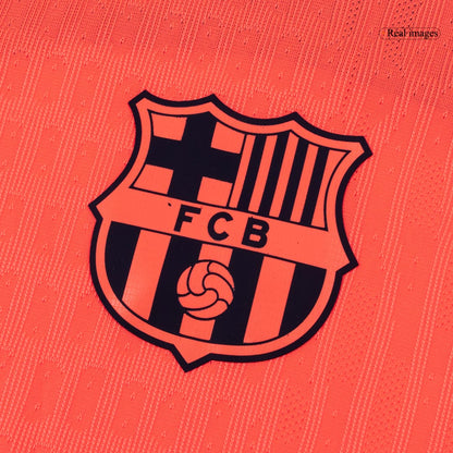 LEWANDOWSKI #9 Barcelona Mens Third Away Soccer Jersey UCL 2025/26 Orange - Player Version