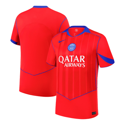 PSG Mens Third Away Soccer Jersey 2025/26 Red