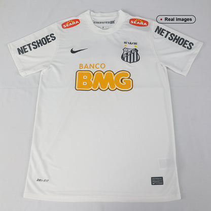 Retro Santos FC Mens Home Soccer Jersey 2011/12 White