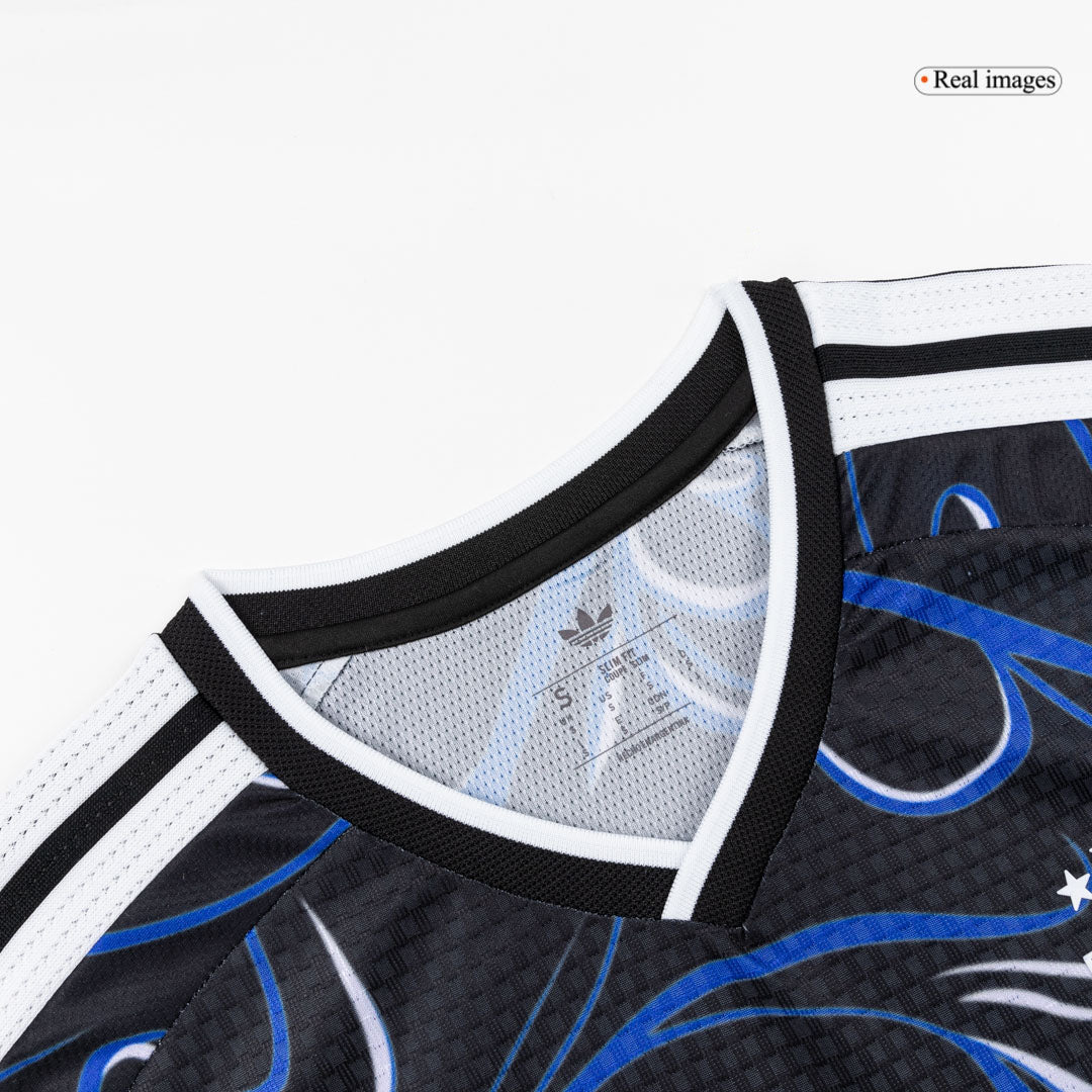 E. FERNANDEZ #24 Argentina Mens Away Soccer Jersey World Cup 2026 Black - Player Version