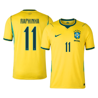 RAPHINHA #11 Brazil Mens Home Soccer Jersey World Cup 2026 Yellow [PREMIUM]
