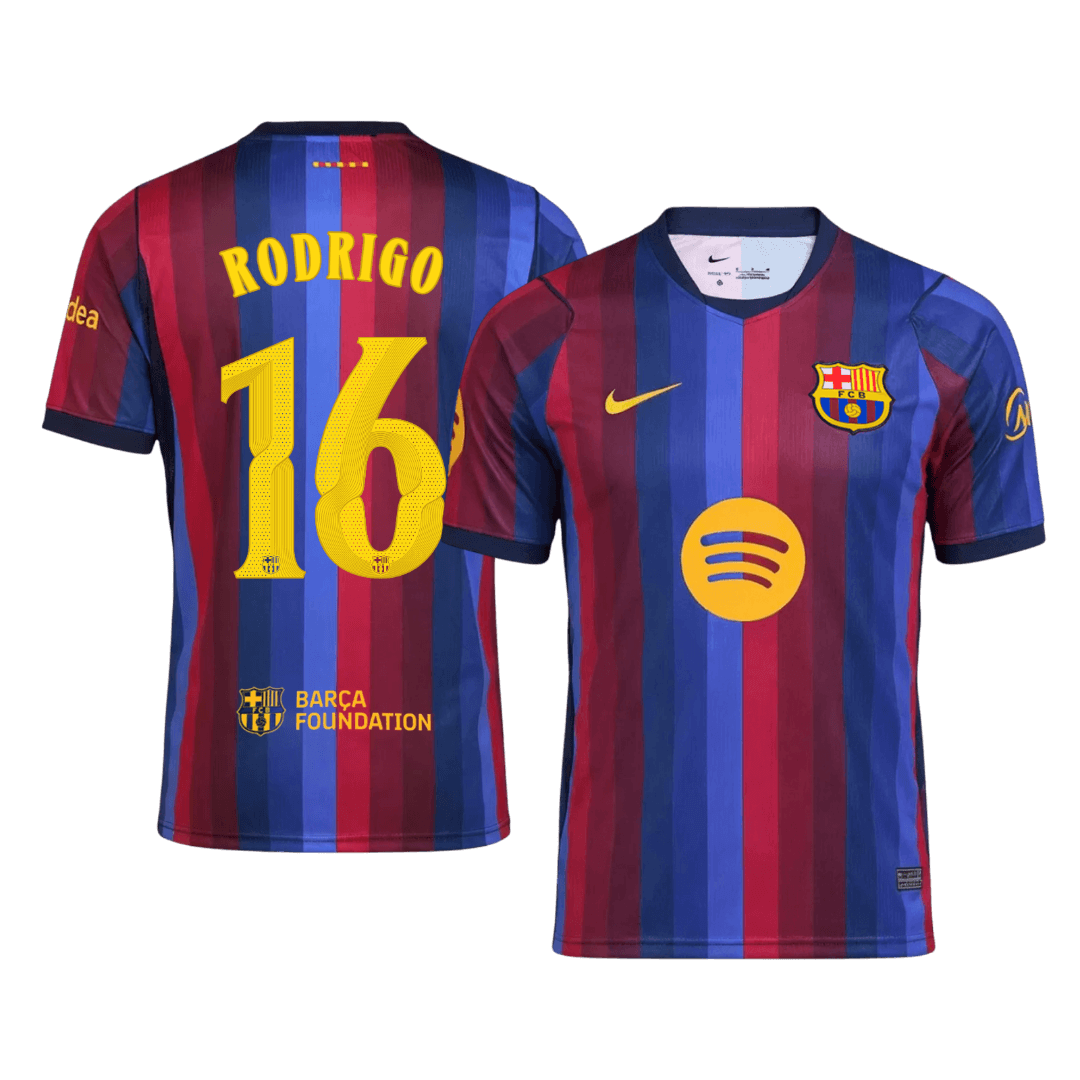 Barcelona Home Soccer Jersey 2026/27 – RODRIGO #16 – UCL