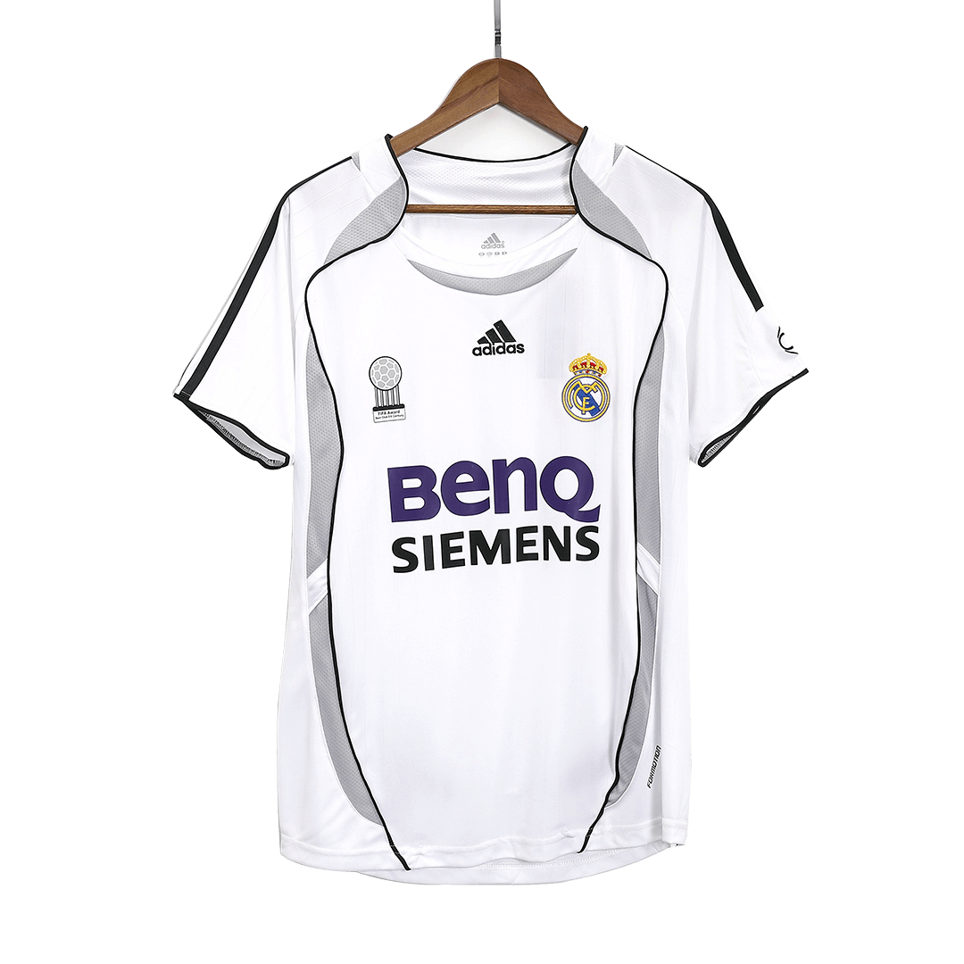 Retro BECKHAM #23 Real Madrid Mens Home Soccer Jersey 2006/07 White
