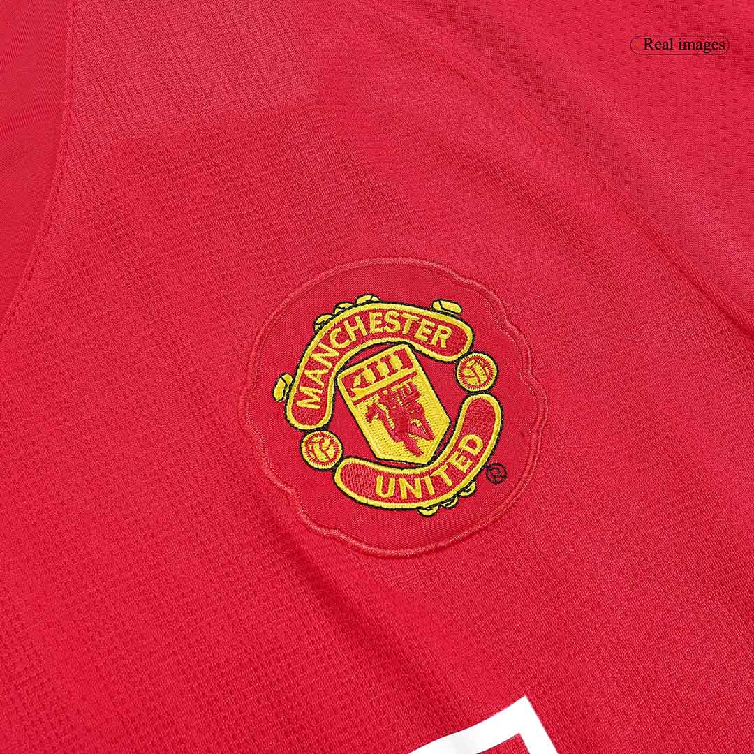 Retro Manchester United Mens Home Long Sleeve Soccer Jersey 2007/08