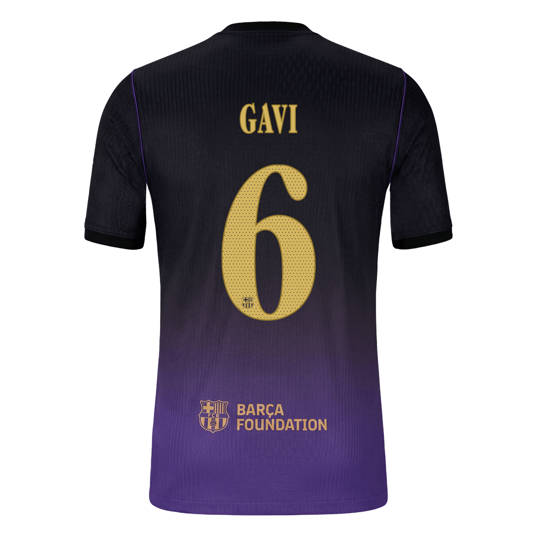 Barcelona Away Soccer Jersey 2026/27 – GAVI #6 – UCL (Player Version)
