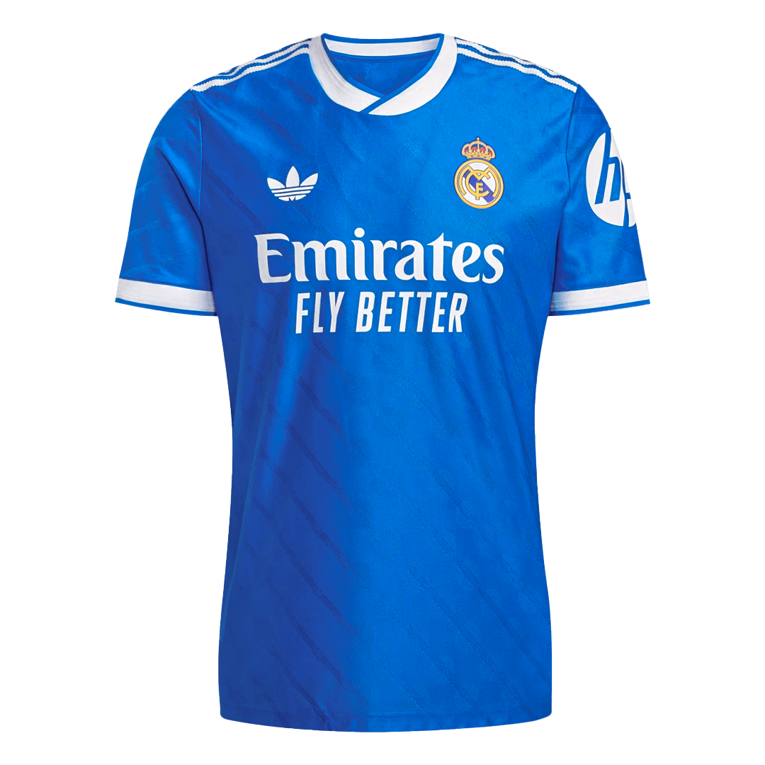 F. MENDY #23 Real Madrid Mens Third Away Soccer Jersey 2025/26 Blue - Player Version