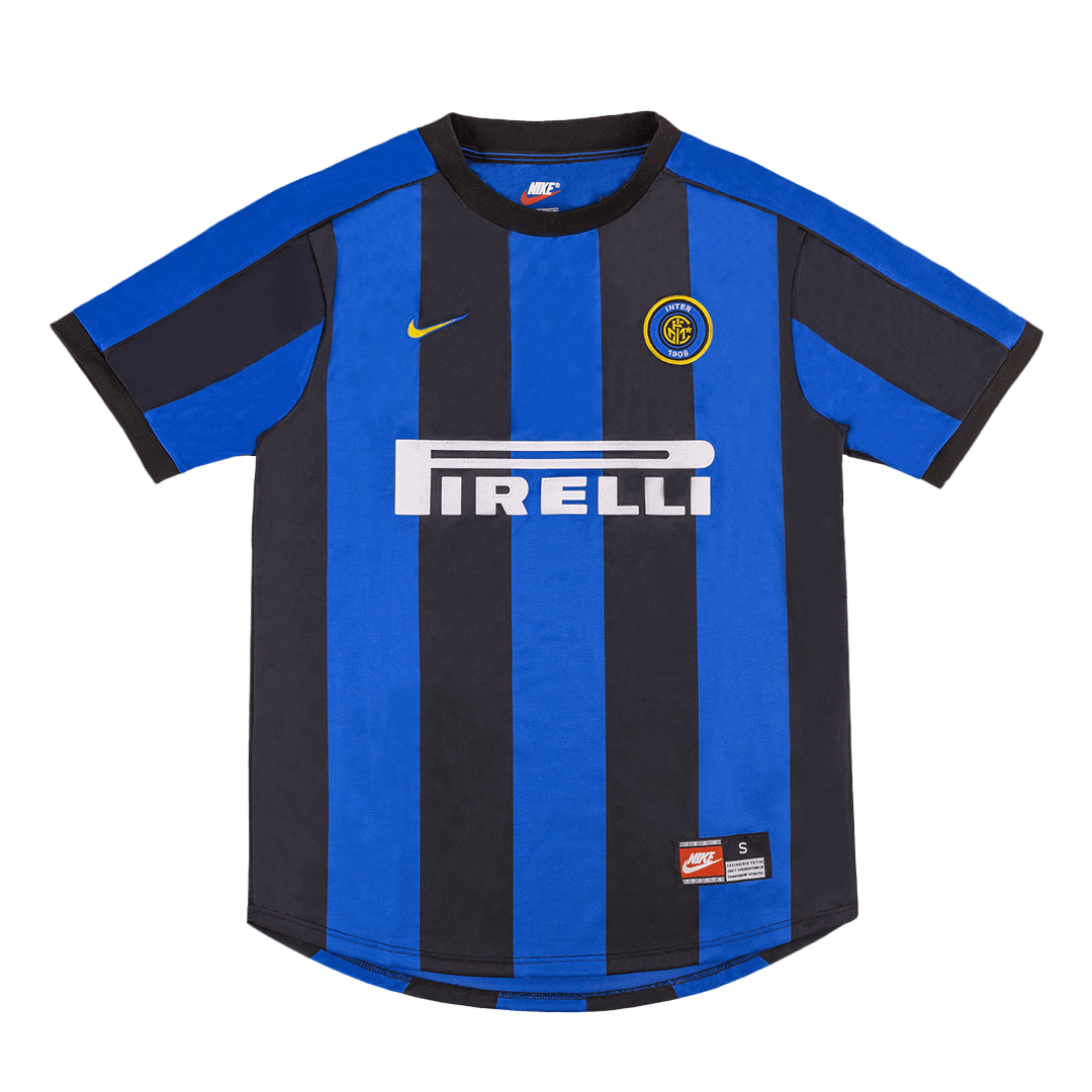 Retro BAGGIO #10 Inter Milan Mens Home Soccer Jersey 1999/00 Blue&Black
