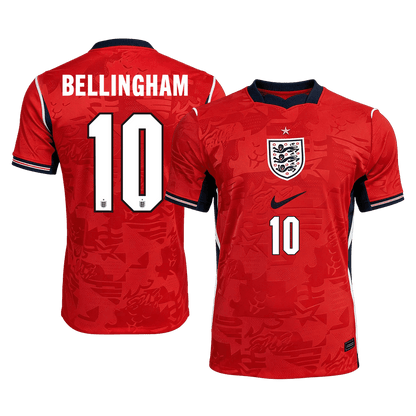 BELLINGHAM #10 England Mens Away Soccer Jersey World Cup 2026 Red