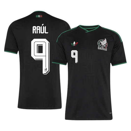RAÚL #9 Mexico Mens Third Away Soccer Jersey World Cup 2026 Black - Player Version