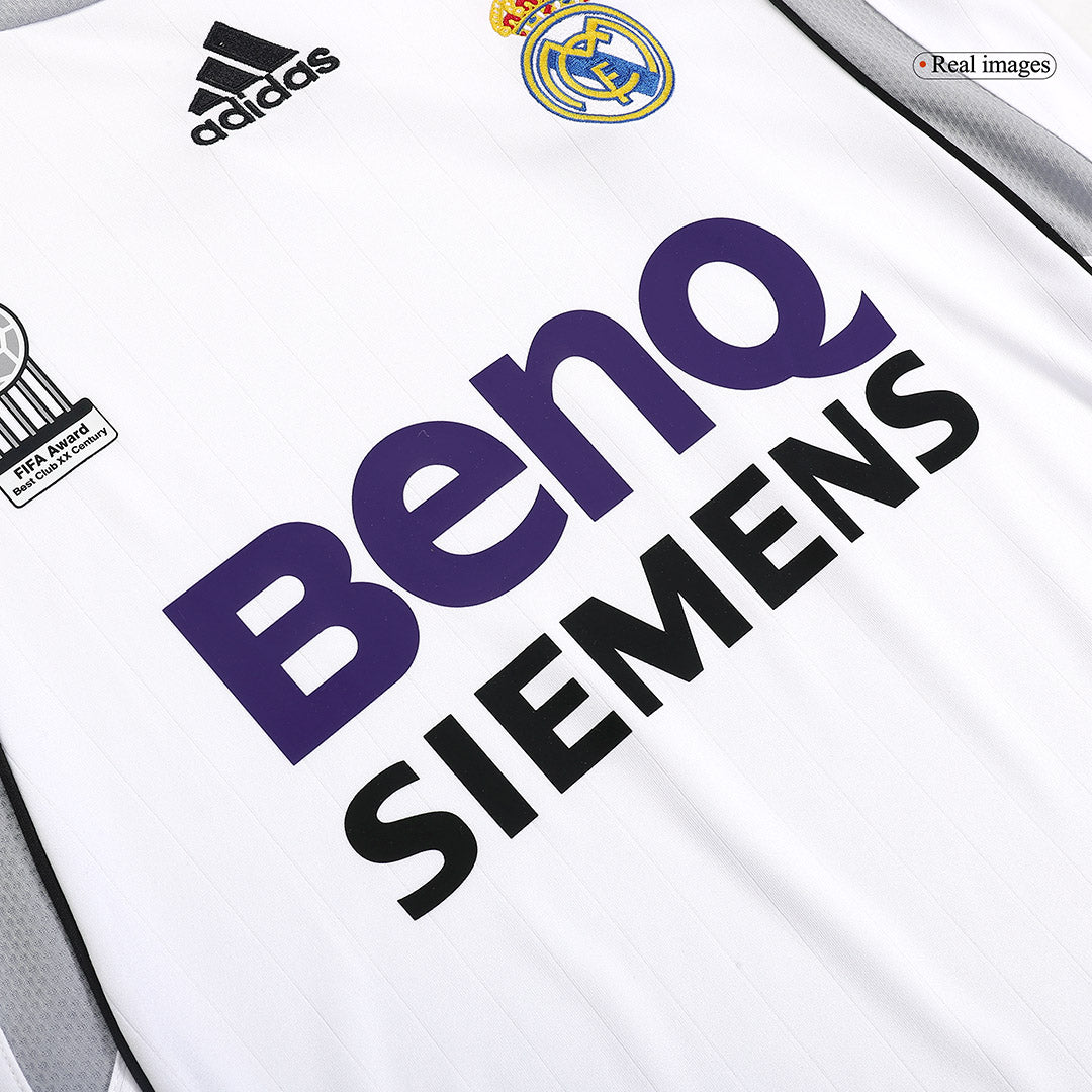Retro Real Madrid Mens Home Soccer Jersey 2006/07 White