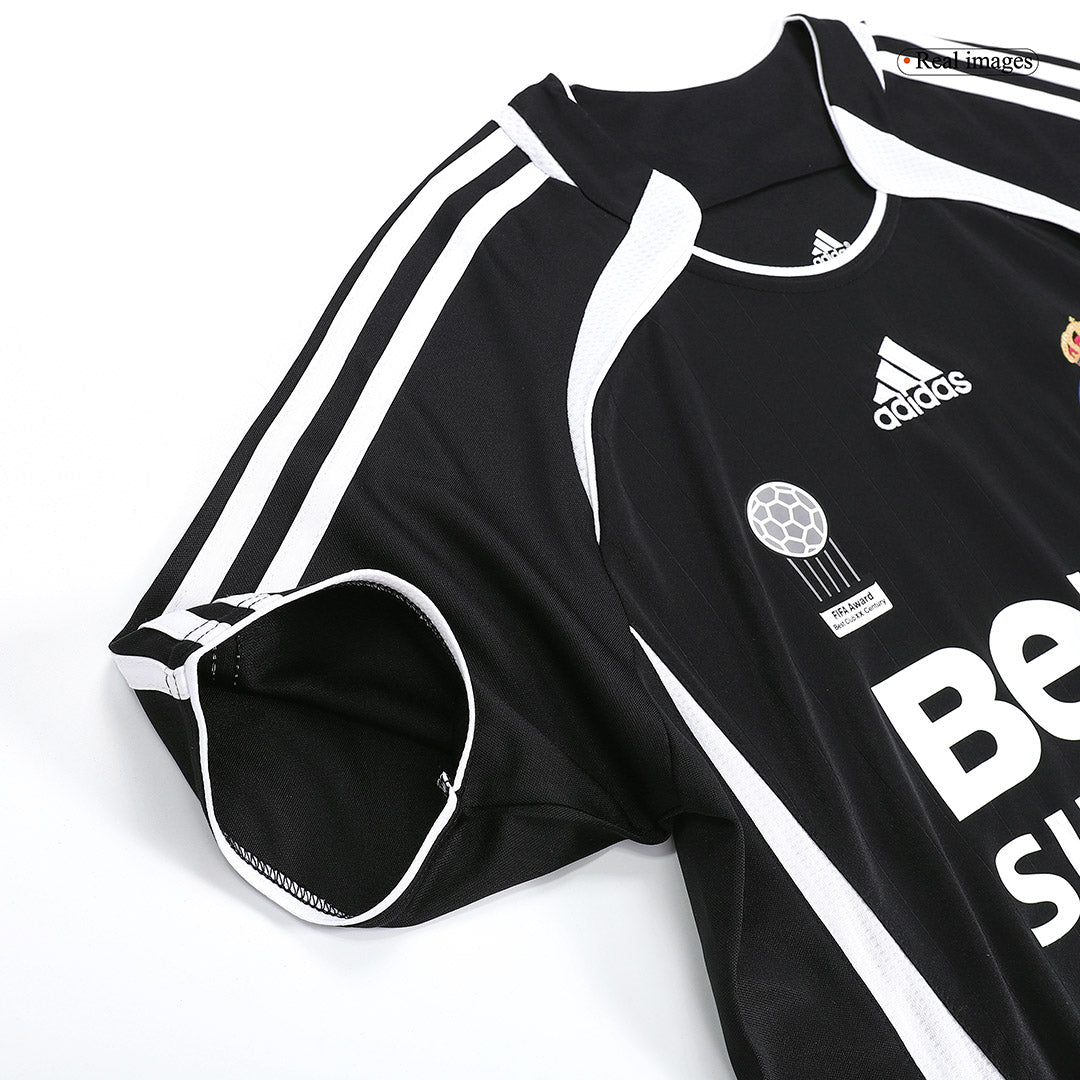 Retro SERGIO RAMOS #4 Real Madrid Mens Away Soccer Jersey 2006/07 Black
