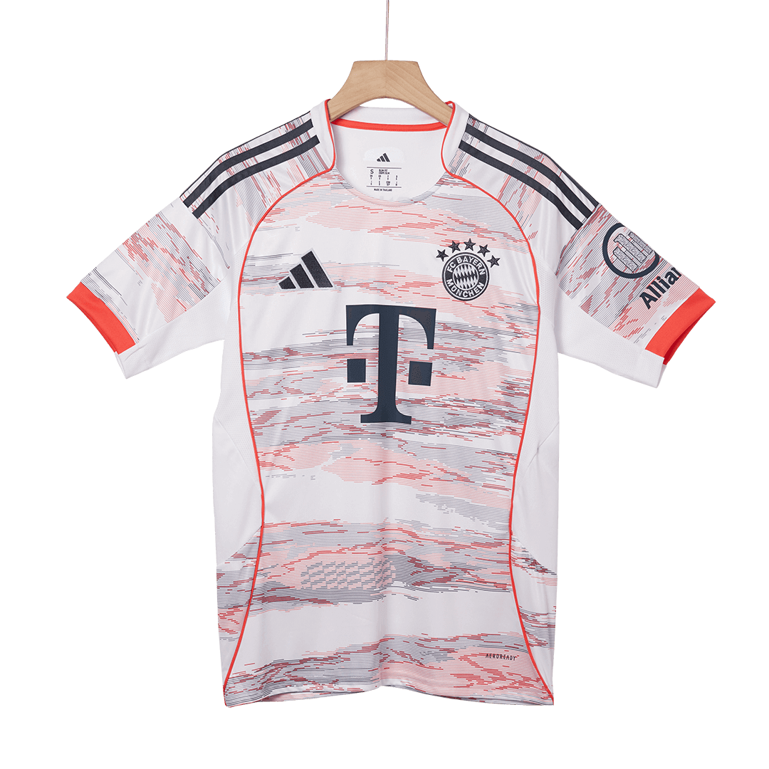 N.JACKSON #11 Bayern Munich Mens Away Soccer Jersey 2025/26 White