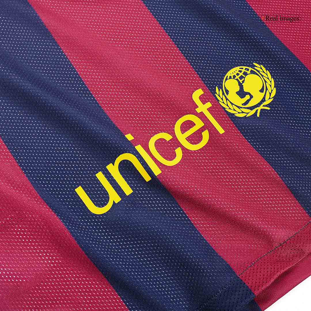 Retro NEYMAR JR #11 Barcelona Mens Home Soccer Jersey 2014/15 Red&Blue