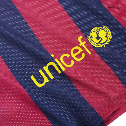 Retro NEYMAR JR #11 Barcelona Mens Home Soccer Jersey 2014/15 Red&Blue