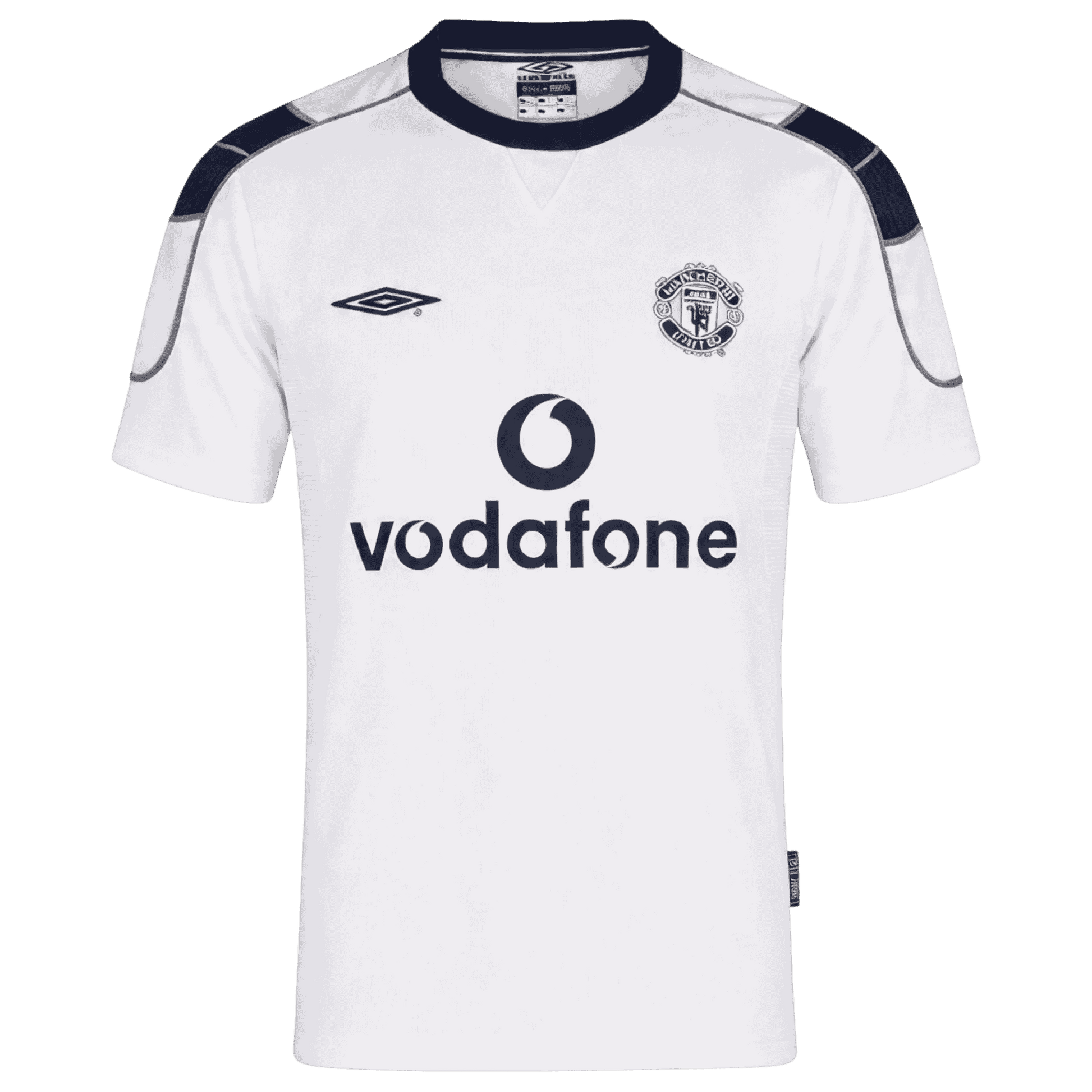 Retro Manchester United Mens Away Soccer Jersey 2000/01 White
