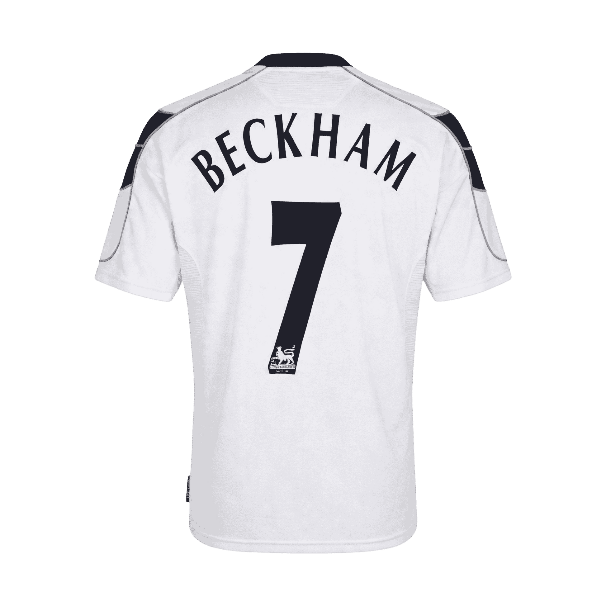 Retro BECKHAM #7 Manchester United Mens Away Soccer Jersey 2000/01 White