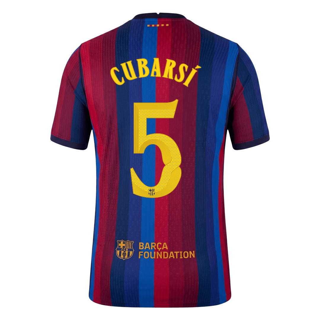 Barcelona Home Soccer Jersey 2026/27 – CUBARSÍ #5 – UCL (Player Version)