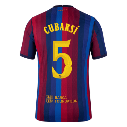 Barcelona Home Soccer Jersey 2026/27 – CUBARSÍ #5 – UCL (Player Version)