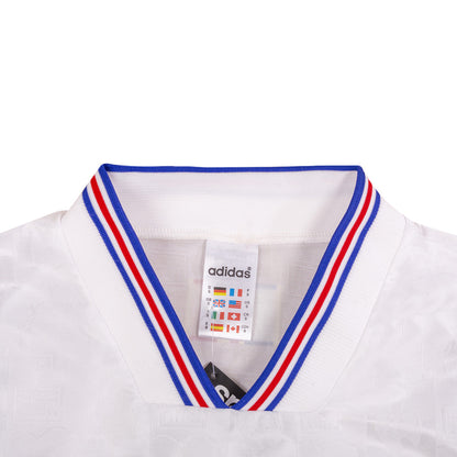 Retro France Mens Away Soccer Jersey 1996 White