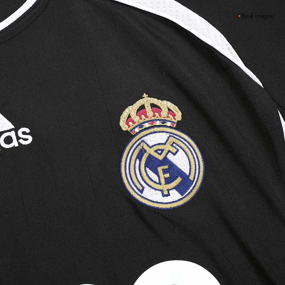 Retro RAUL #7 Real Madrid Mens Away Soccer Jersey 2006/07 Black