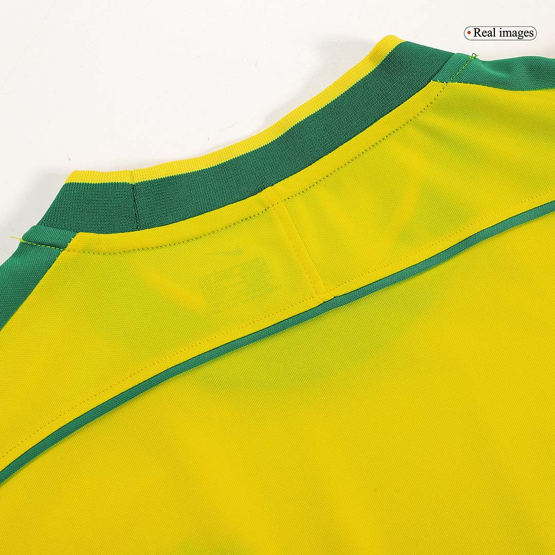 Retro CAFU #2 Brazil Mens Home Soccer Jersey World Cup 1998 Yellow