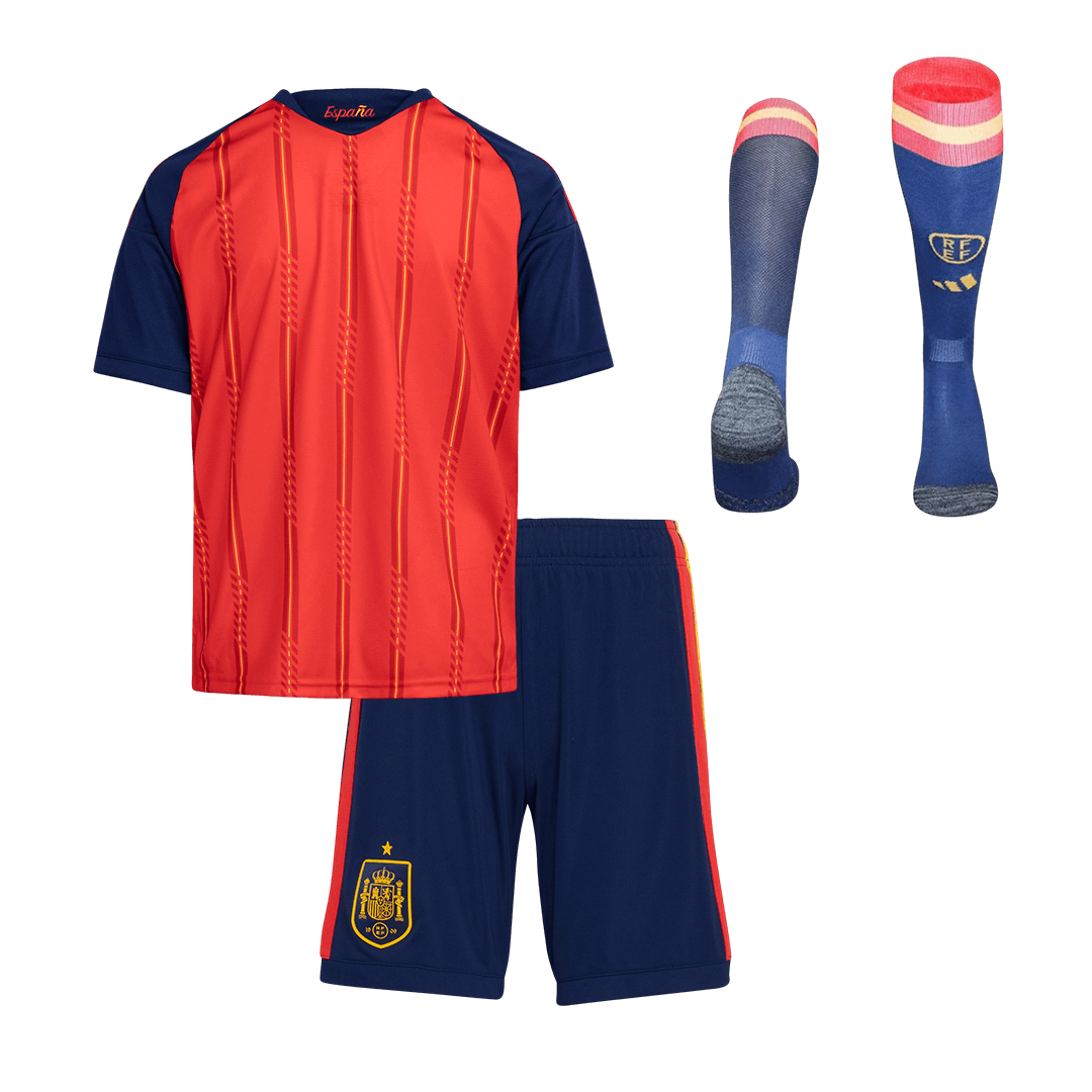 [Champion Edition] Spain Kids Home Soccer Full Kit World Cup 2026