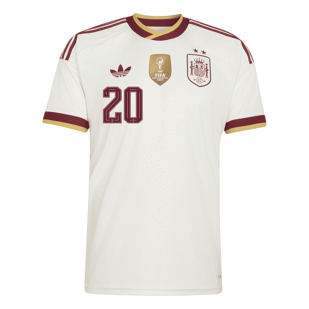 [Champion Edition] Spain Away Soccer Jersey World Cup 2026 – PEDRI #20