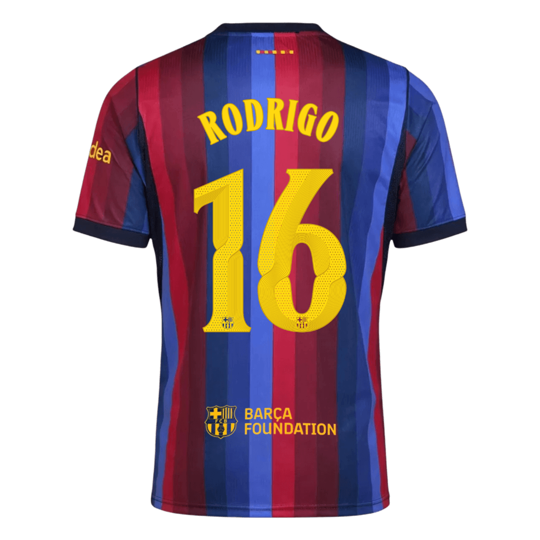 Barcelona Home Soccer Jersey 2026/27 – RODRIGO #16 – UCL