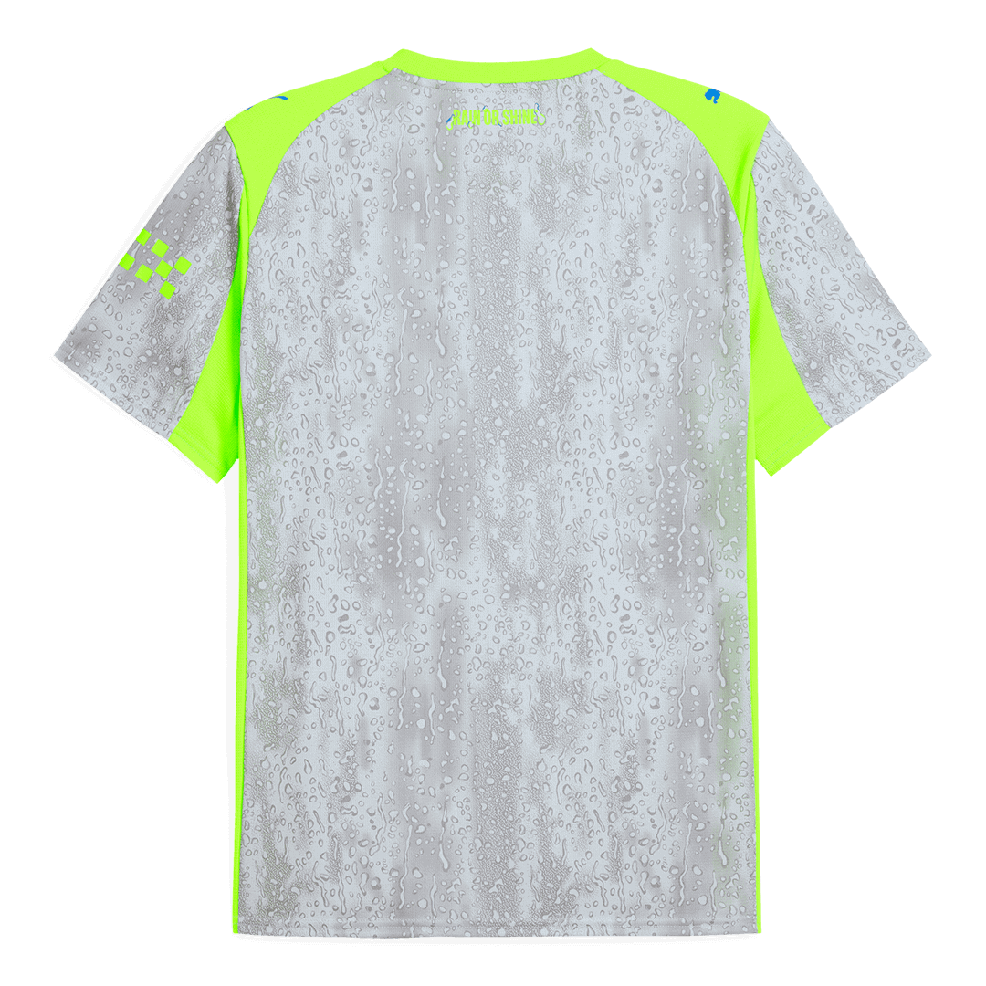Manchester City Mens Third Away Soccer Full Set 2025/26 Gray