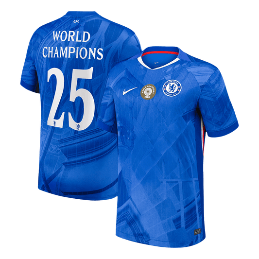 WORLD CHAMPIONS #25 Chelsea Mens Home Soccer Jersey 2025/26 Blue [PREMIUM]