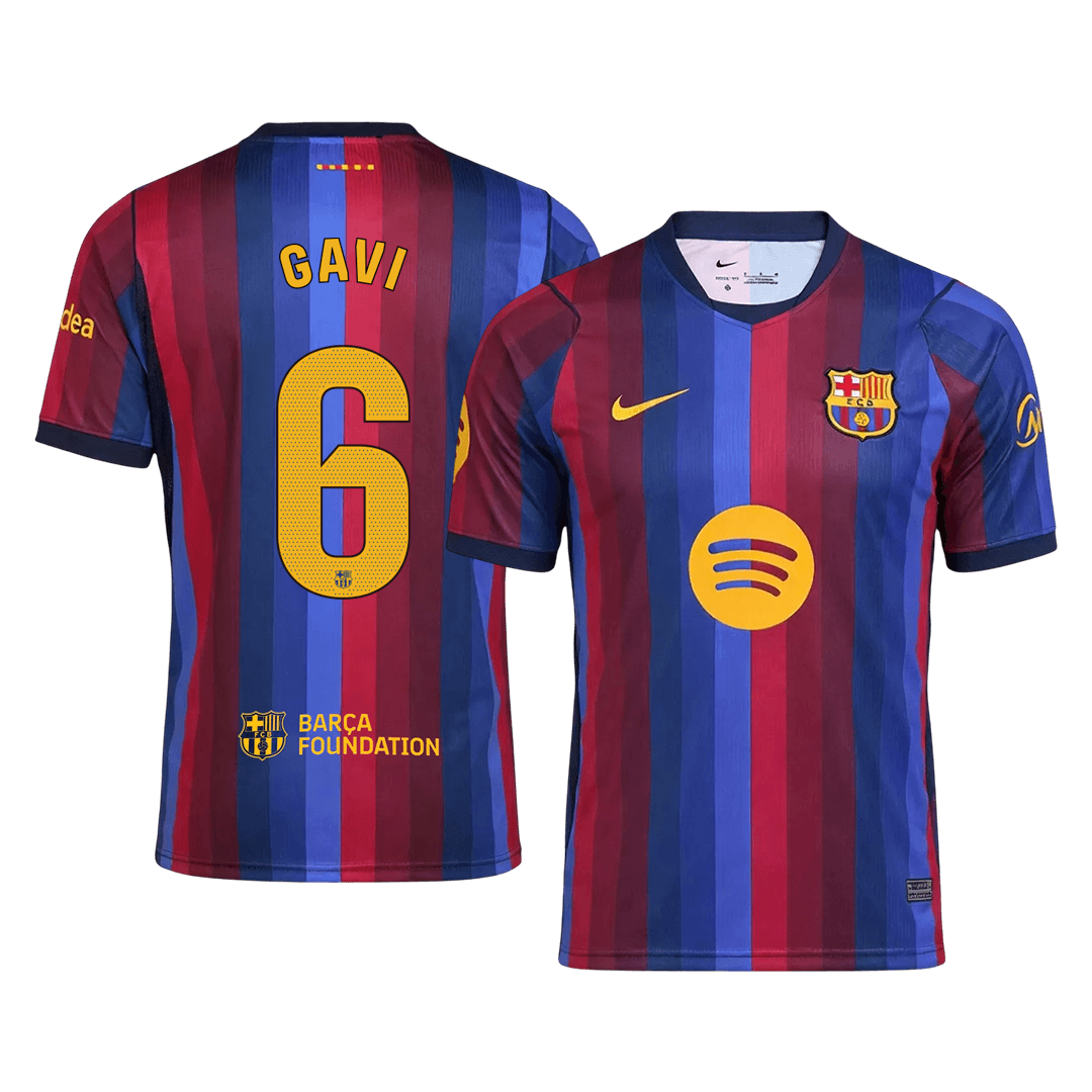 Barcelona Home Soccer Jersey 2026/27 – GAVI #6