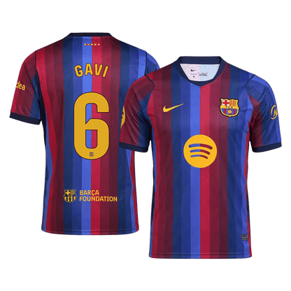 Barcelona Home Soccer Jersey 2026/27 – GAVI #6