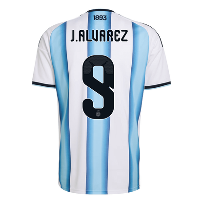 J. ALVAREZ #9 Argentina Mens Home Soccer Jersey World Cup 2026 Blue&White [PREMIUM]