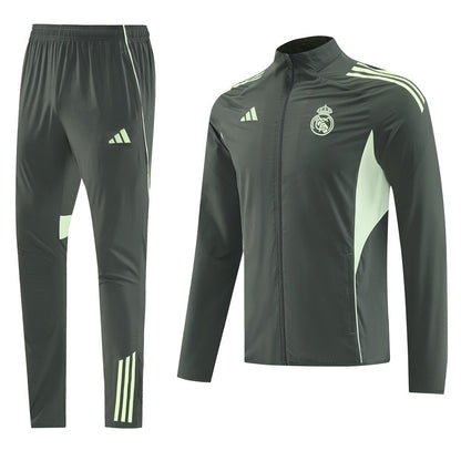 Real Madrid Mens Training Tracksuit Kit 2025/26 Green