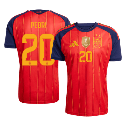 [Champion Edition] Spain Home Soccer Jersey World Cup 2026 – PEDRI #20