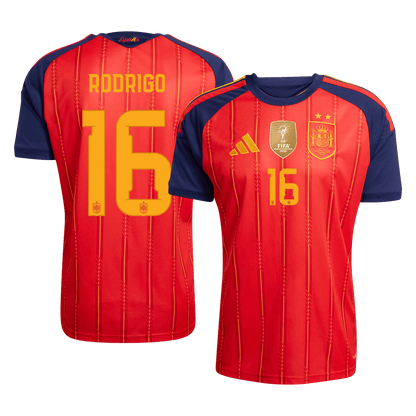 [Champion Edition] Spain Home Soccer Jersey World Cup 2026 – RODRIGO #16 (Player Version)