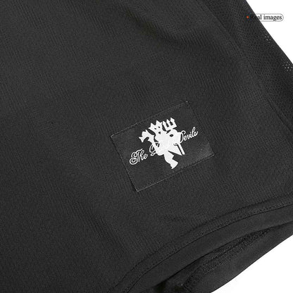 Retro ROONEY #10 Manchester United Mens Away Long Sleeve Soccer Jersey 2007/08 Black