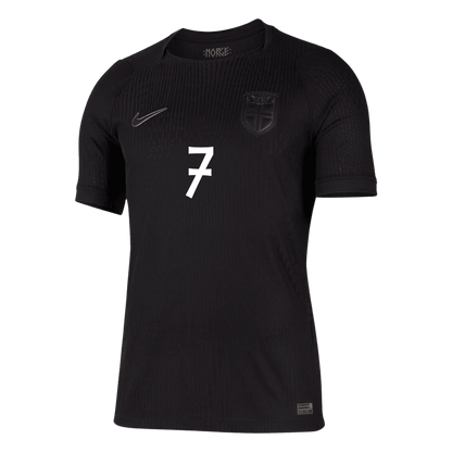 SØRLOTH #7 Norway Mens Away Soccer Jersey World Cup 2026 Black - Player Version
