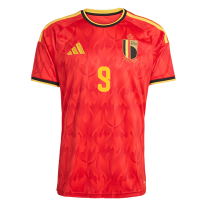 LUKAKU #9 Belgium Mens Home Soccer Jersey World Cup 2026 Red