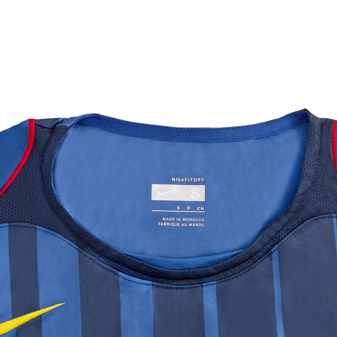 Retro RONALDINHO #10 Barcelona Mens Away Soccer Jersey 2004/05 Blue