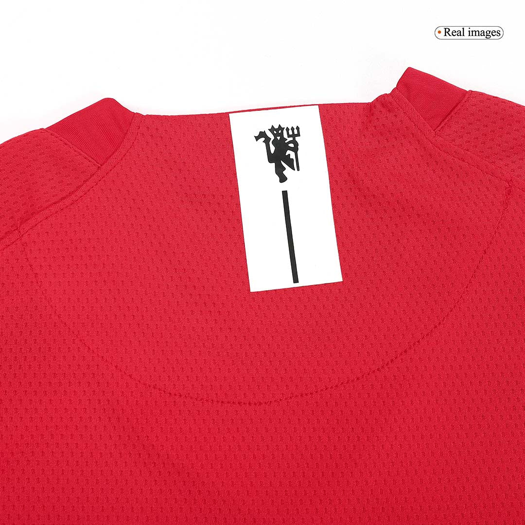 Retro SCHOLES #18 Manchester United Mens Home Soccer Jersey UCL Final UCL 2007/08 Red
