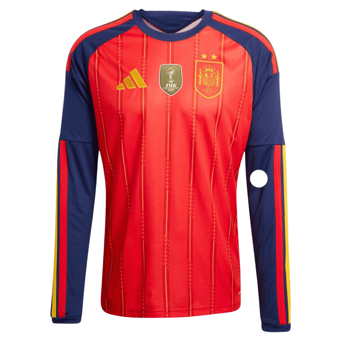 Spain Home Long Sleeve Soccer Jersey World Cup 2026