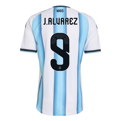 J. ALVAREZ #9 Argentina Mens Home Soccer Jersey World Cup 2026 Blue&White - Player Version