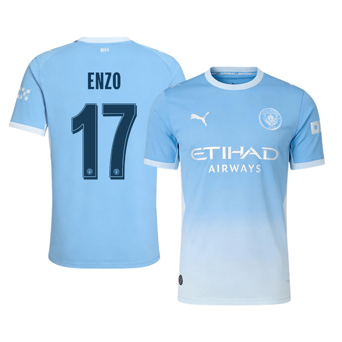 Manchester City Home Soccer Jersey 2026/27 – ENZO #17 – UCL (Player Version)