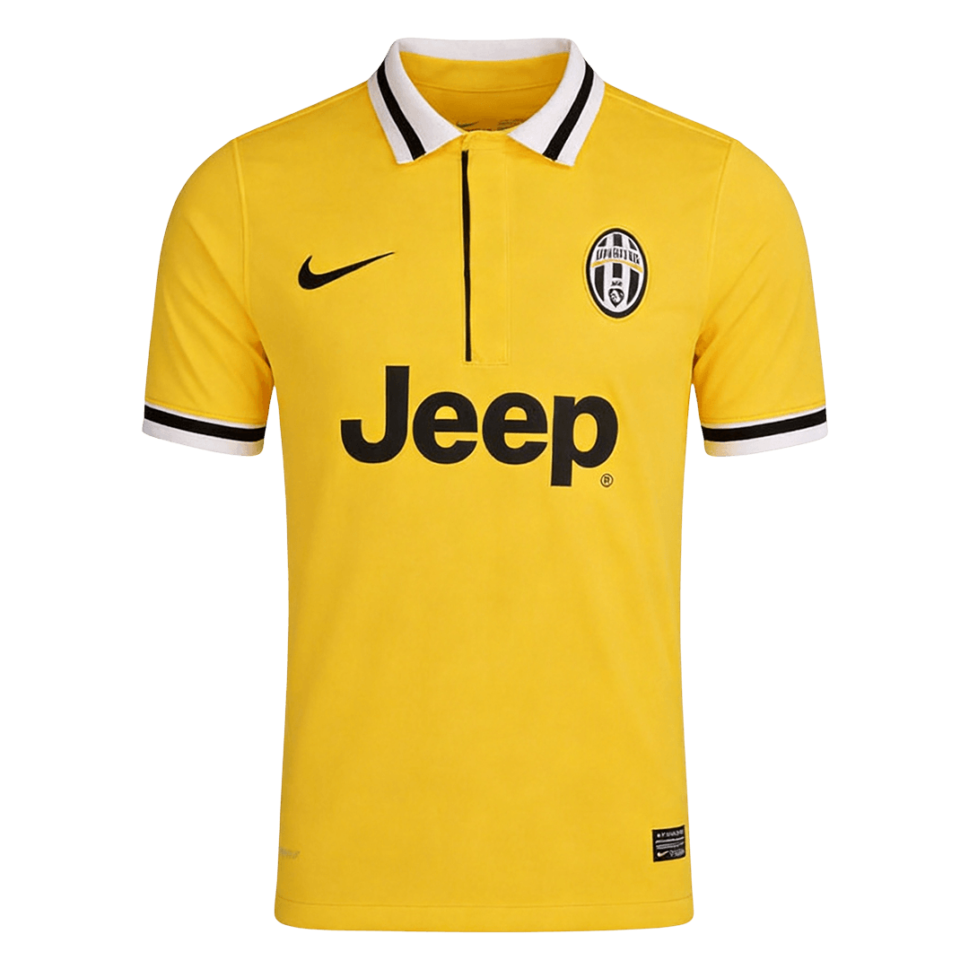 Retro Juventus Mens Away Soccer Jersey 2013/14 Yellow