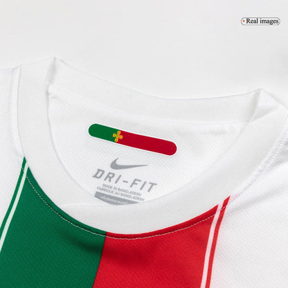 Retro Portugal Mens Away Soccer Jersey 2010 White