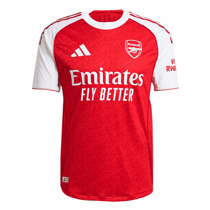 SALIBA #2 Arsenal Mens Home Soccer Jersey 2025/26 Red - Player Version