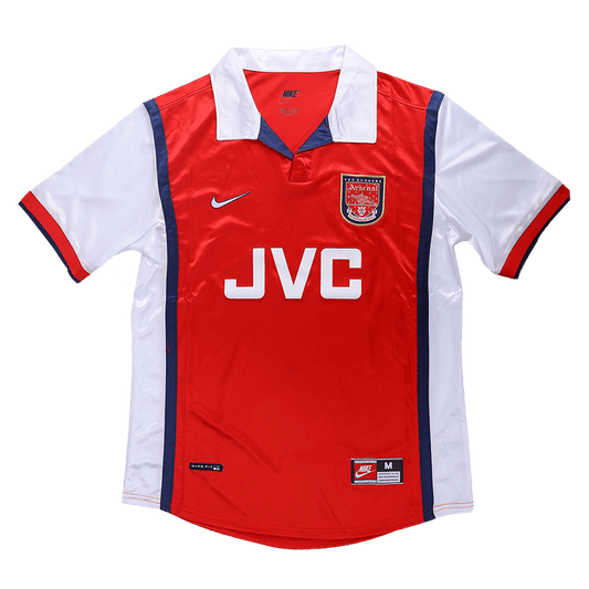 Retro Arsenal Mens Home Soccer Jersey 1998/99 Red&White